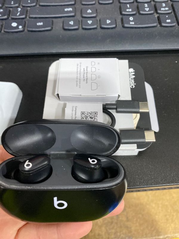 Photo 1 of charging port nonfunctional------------------------------------------------------------------Beats Studio Buds + | True Wireless Noise Cancelling Earbuds, Enhanced Apple & Android Compatibility, Built-in Microphone, Sweat Resistant Bluetooth Headphones, S