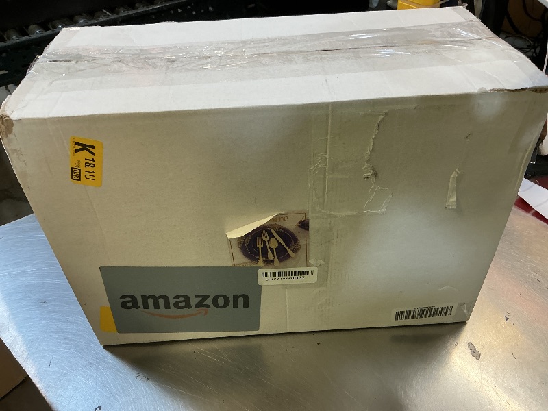 Photo 1 of *********READ CLERK NOTES**********
Nervure 350PCS Purple Plastic Plates - Purple Plastic Dinnerware Sets for 50 Guests - 100 Disposable Plates, 150 Gold Silverware, 50 Cups, 50 Napkins for Wedding & Party*********READ CLERK NOTES**********