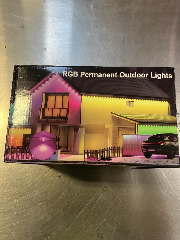 Photo 1 of Fussion 300ft Permanent Outdoor Lights for House, 2025 Smart RGB LED Outside Lights with APP Remote Control, IP67 Waterproof Eternity Eaves Lighting for Christmas, Halloween, Holiday, Party, Daily