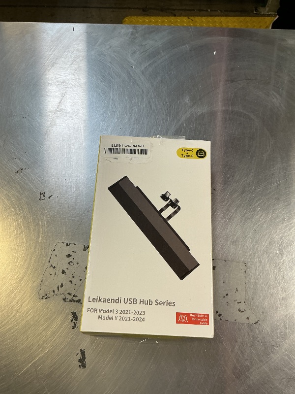 Photo 1 of Leikaendi Car USB Hub Charger for Tesla Center Console with Fast Charging Retractable Cables Phone Charger Docking Station Accessories(2 Type-C(Model Y 2021-2024 & Model 3 2021-2023))