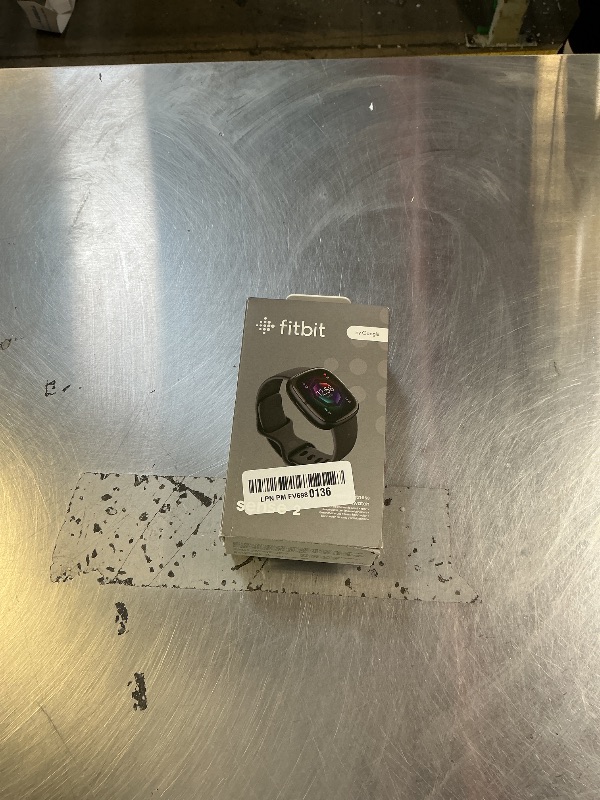 Photo 1 of Fitbit Sense 2 Advanced Health and Fitness Smartwatch with Tools to Manage Stress and Sleep, ECG App, SpO2, 24/7 Heart Rate and GPS, Shadow Grey/Graphite, One Size (S & L Bands Included)