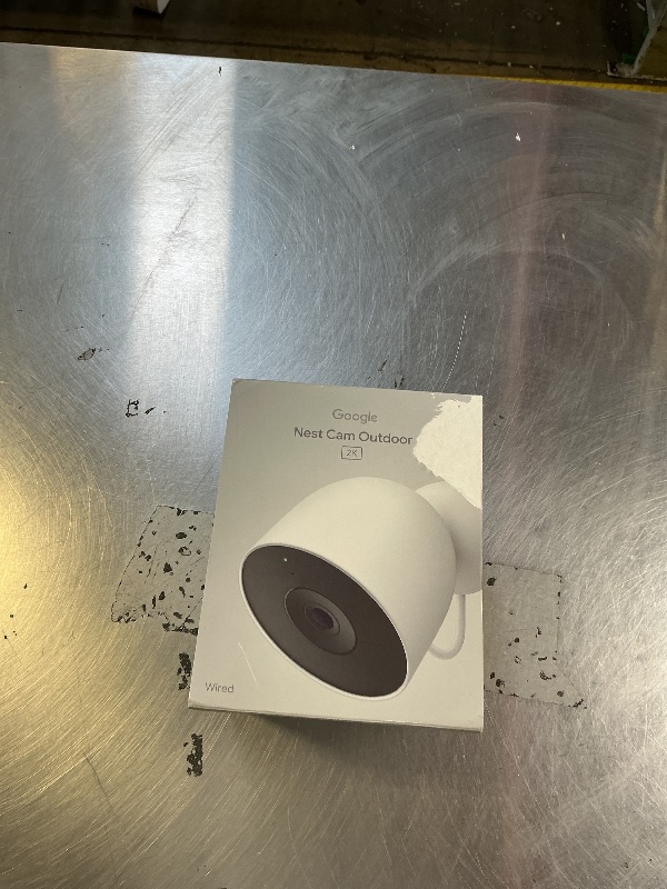 Photo 1 of Google Nest Cam Outdoor (Wired, 2nd Gen) - Security Camera with 2K Video and Gemini, Night Vision, 2-Way Audio - Works with Google Home - 2025 Model - Snow