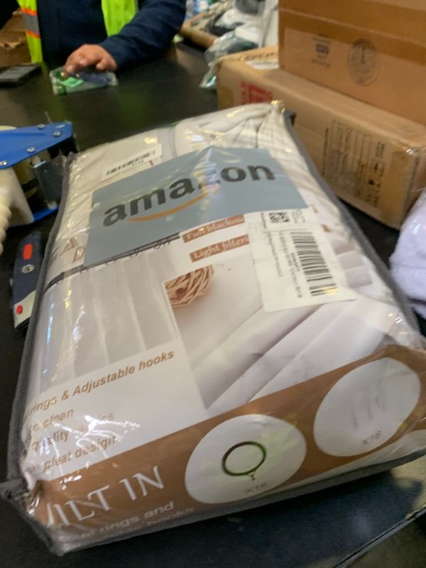 Photo 1 of Natural Linen Beige White 92 Inch Curtains 2 Panels Set for Office, Petty Memory Shape Trained Pinch Pleated Blackout Noise Cancelling Curtain with Hooks Rings for Kids Room 90-92 Length Window Drapes