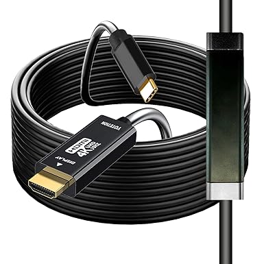 Photo 1 of USB C to HDMI 40FT Cable, 4K@30Hz, Durable ABS Connector, Compatible with MacBook, iPad Pro, Laptop, TV, etc SZ UNKNOWN

