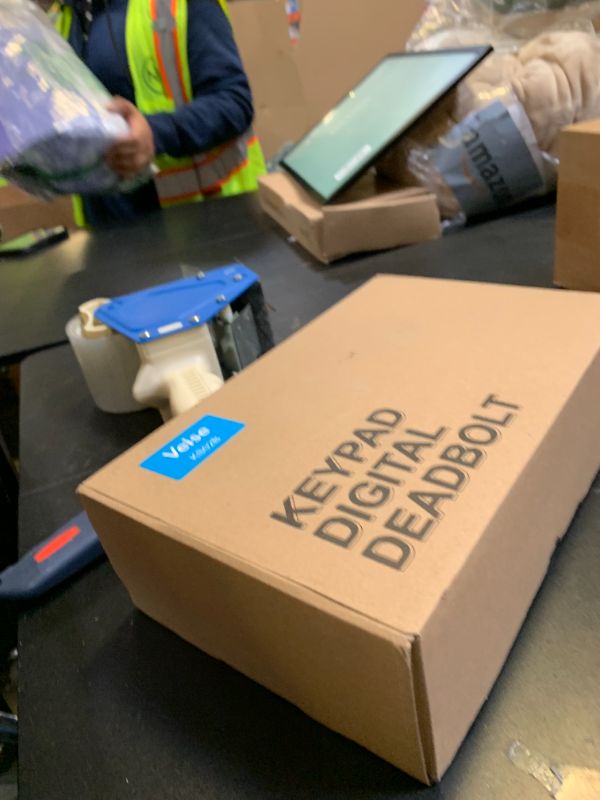 Photo 1 of Veise Fingerprint Door Lock with 2 Lever Handles - Keyless Entry Door Lock, Electronic Keypad Deadbolt, Digital Smart Code & Front Handle Sets, Auto-Locking, Easy Installation, Oil Rubbed Bronze