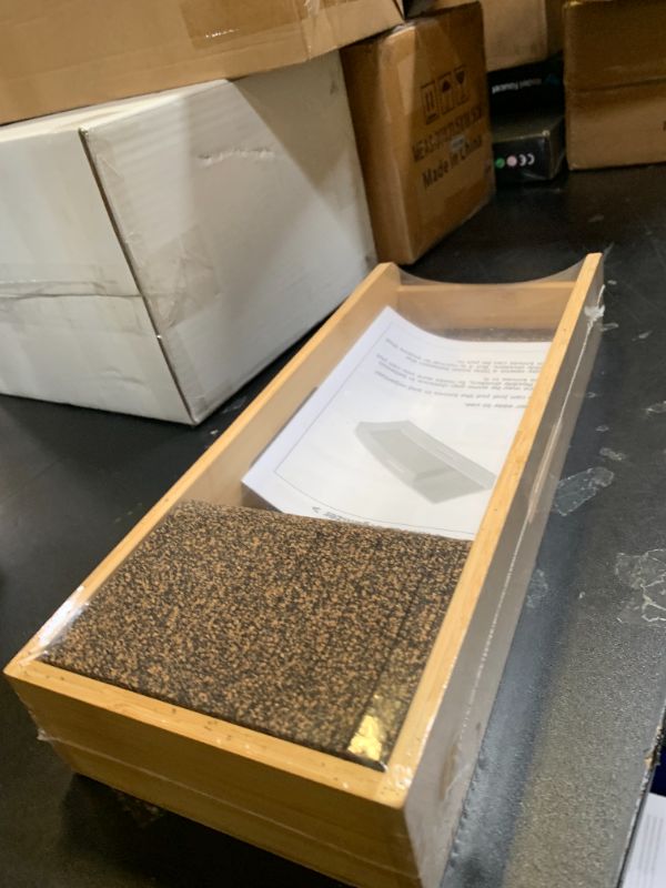 Photo 1 of SpaceAid Knife Drawer Organizer Bamboo Insert Dock, Kitchen Steak Knives Holder Organizers Block for Drawer in Storage Organization (Small)