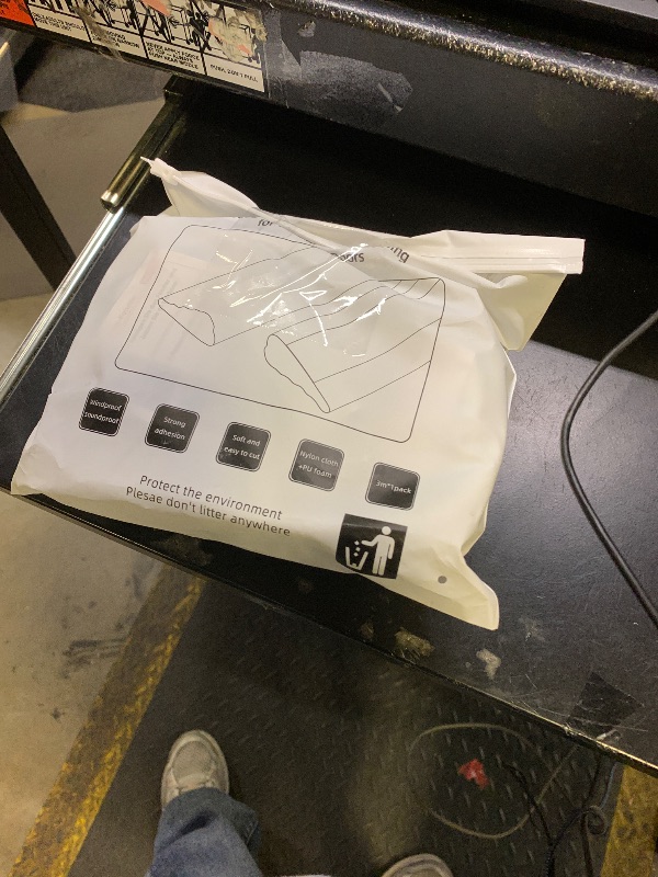 Photo 1 of 118" Wedge Weather Stripping Door Seal Strip for Door Frame & Window,Self Adhesive Window Insulation Draft Stopper Seal for Winter,Gray Foam Door Gap Filler for Soundproofing Light Blocker,White