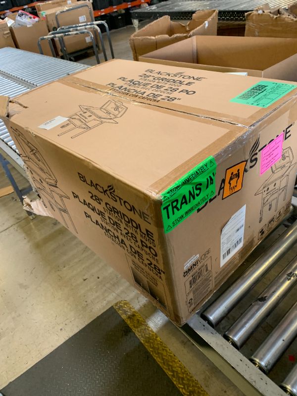 Photo 1 of BLACKSTONE 1883 Original 28” Griddle with Integrated Protective Hood and Counter Height Side Shelves, Powder Coated Steel, Black