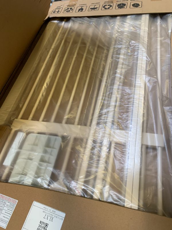 Photo 1 of Lumizone Extra Tall Cat Gate 61.02" High Pressure Mounted Extra Wide 34.06"-38.38" (17Sizes) 1.37" Gap No Drilling Auto-Close Tall Pet Gate for Dogs (Cream, 34.06"-38.38" W)