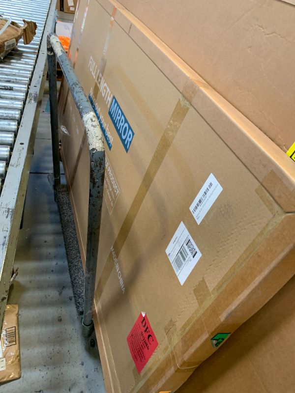 Photo 1 of VooBang 76"x34" Large LED Full Length Mirror, Oversized Floor Body Mirror with Lights - 3 Color Modes, Standing Leaning Wall Mounted for Bedroom, Dressing Room White