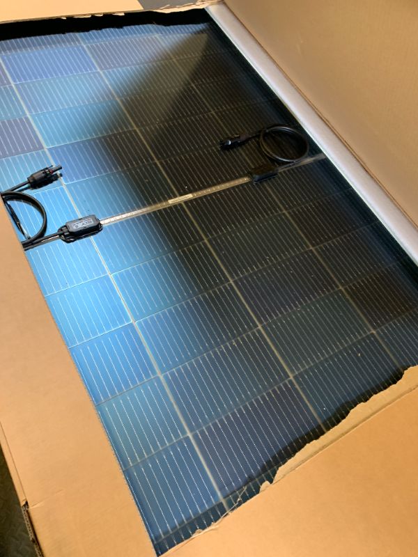 Photo 1 of Renogy Bifacial Solar Panel 250W N-Type 16BB, 250 Watt Solar Panel 12V Double-Side 25% High-Efficiency, PV Module Power Charger for RV Marine Rooftop Farm Battery and Other Off-Grid Applications