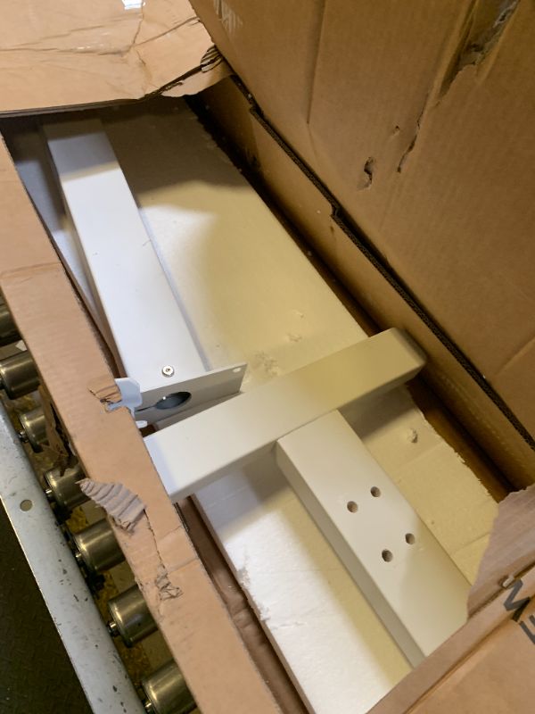 Photo 1 of Muwuele Solid Wood Overbed Bedside Table with Wheels, Adjustable Medical Tilt Top Hospital Bed Table Over The Bed, Rolling Laptop Desk, Mobile Standing Desk for Hospital and Home Use (White)