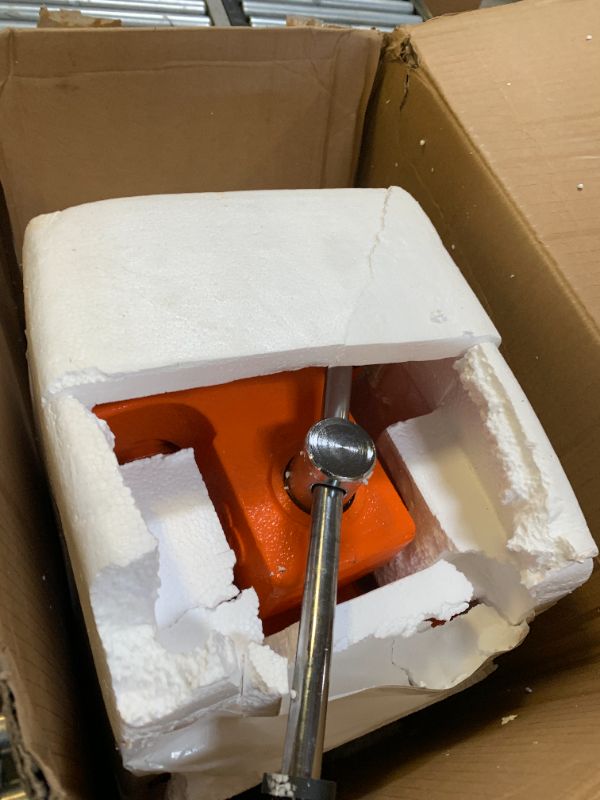 Photo 1 of Forward Bench Vise 8 Inch Ductile Iron Bench Vice with 360 Degree Swivel Base and Channel Steel Guide Bar 30808 (8")