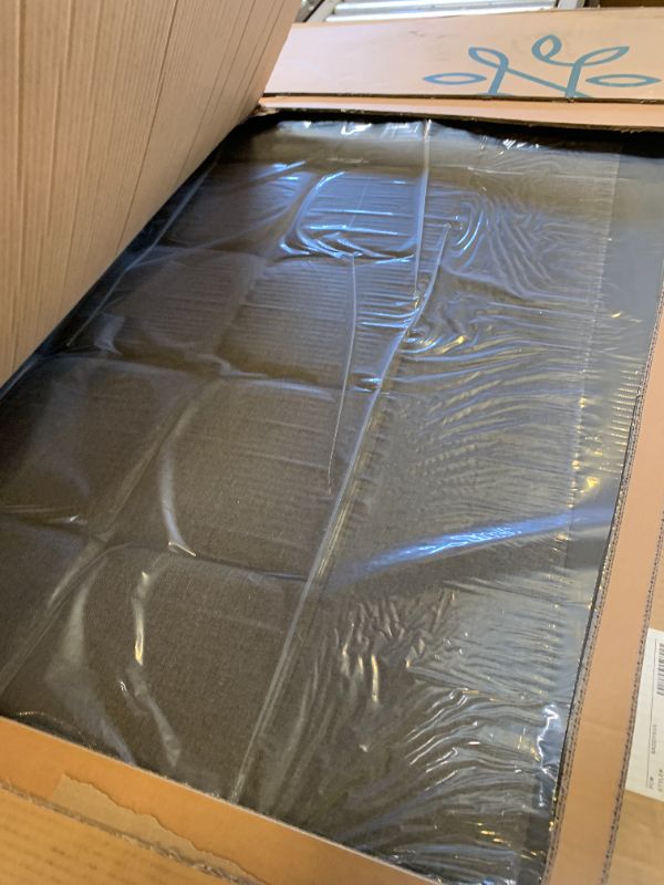 Photo 1 of Zinus Dori Upholstered Platform Bed Frame with Wingback Headboard/Mattress Foundation/Wood Slat Support/No Box Spring Needed/Easy Assembly, Queen, Grey