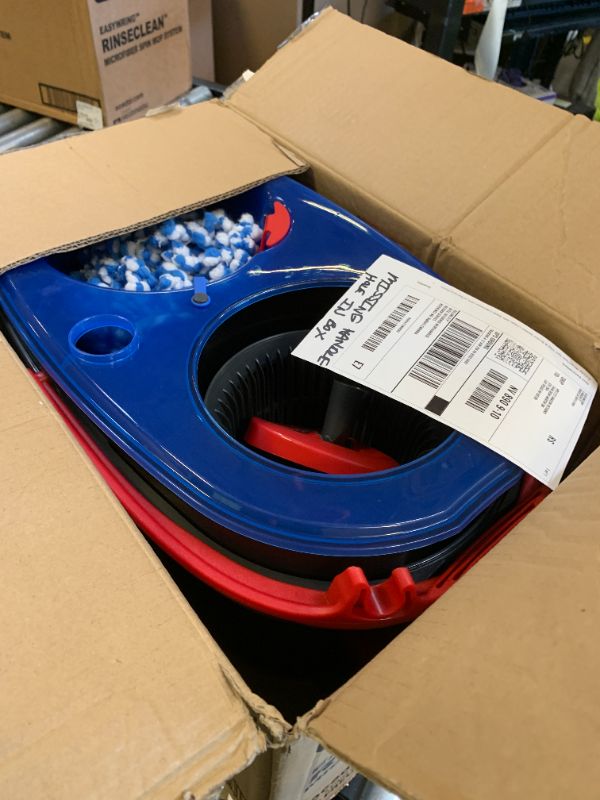 Photo 1 of O-Cedar RinseClean Spin Mop & Bucket System | Clean with Water | Removes 99% of Bacteria Plastic