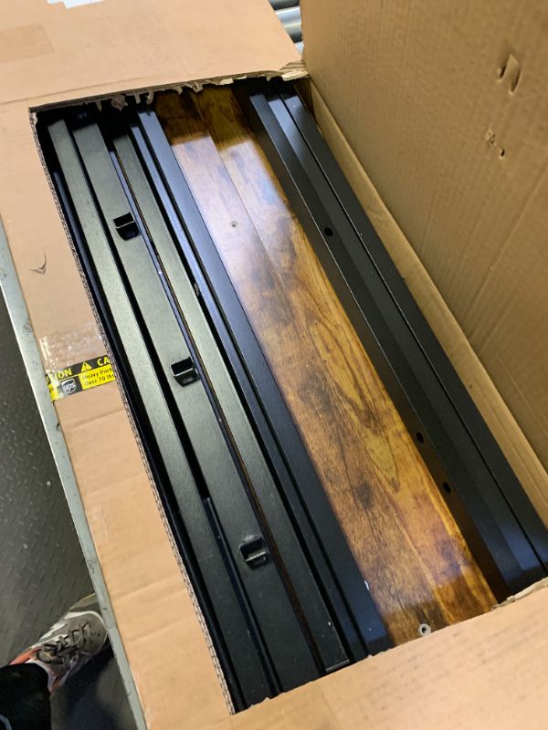 Photo 1 of OLEVS King Bed Frame with Headboard, Metal Platform Bed King Size with 2-Tier Storage, LED Light & Charging Station Type C, No Box Spring Needed, Easy Assembly