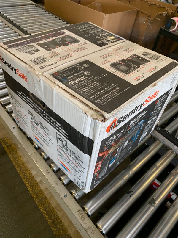 Photo 1 of SentrySafe Fireproof and Waterproof Large Safe with Digital Keypad, Override Key, and Adjustable Shelf for Home, Dorm, or Office, 0.81 Cubic Feet, FPW082HSB