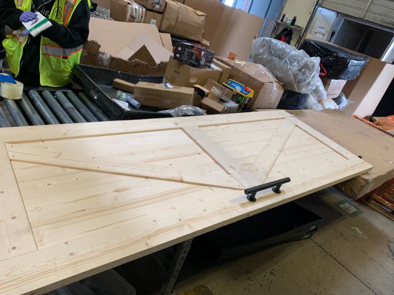 Photo 1 of solid wood door with handle