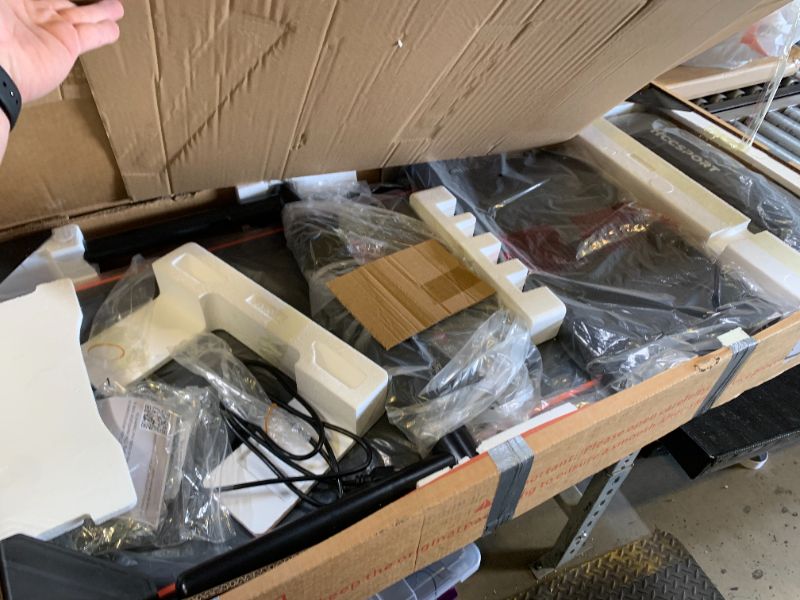 Photo 1 of Hccsport Treadmill with Home, Foldable Treadmill with Incline, Removable Desk Workstation 3.0 HP 3 in 1 Compact Folding Small Walking Treadmills 300 Lbs Capacity for Home Office