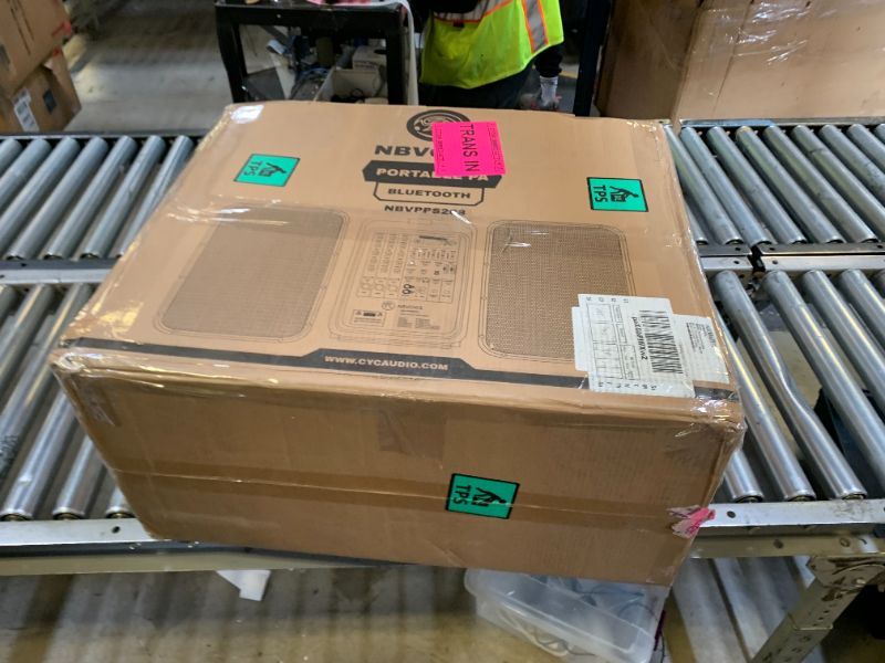 Photo 1 of NBVOICE Professional Portable All-in-One Integrated 2-Way PA System Fixed Setup, Suitcase Design w/ 8-Channel Mixer, 2 Speaker Stands, Bluetooth, Mic for Performances, Presentations