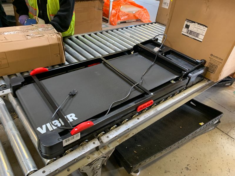 Photo 1 of TRAILVIBER Walking Pad Treadmill with 12% 9-Level Auto Incline, 450 lbs Capacity RGB LED Screen, Bluetooth Speaker Under Desk Treadmill, Compact Treadmills for Home Hiking, Black