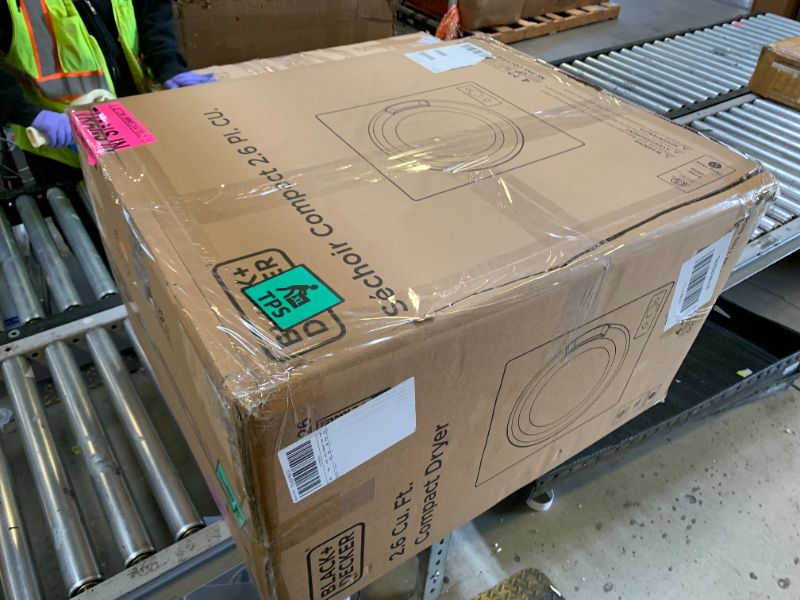 Photo 1 of BLACK+DECKER BCED26 Compact Dryer for Standard Wall Outlet, Small, 5 Modes, Load Volume 8.8 lbs., White