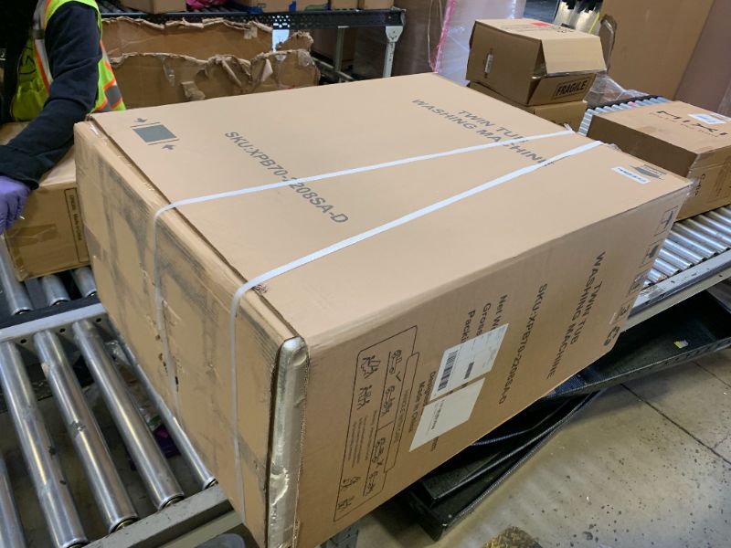 Photo 1 of JANREAY Portable Washing Machine 24lbs Portable Washer and Dryer, Washer(16Lbs) and Spinner(8Lbs) Cycle Combo 2 In 1 Mini Twin Tub Washing Machine for Apartments, Dorms, Camping and More Grey