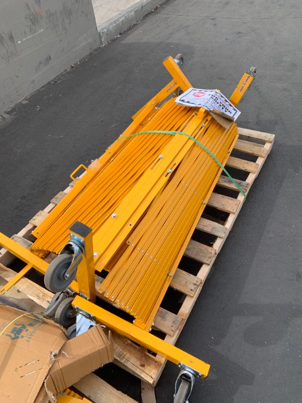 Photo 1 of SET OF 2 Global Industrial Barricade Security Gate with Sign, 23-1/2 to 240" L