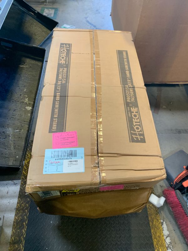 Photo 1 of Hoteche 12-Inch Band Saw 7-Amp Two-Speed Benchtop with Stand for Woodworking and Metal Cutting, 1HP