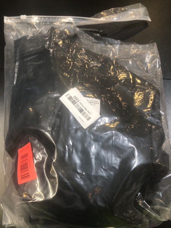 Photo 1 of chouyatou Women's Fall Belted Faux Leather Jacket Modo Business Casual Faux Leather Short Trench Coat (Small, Black)