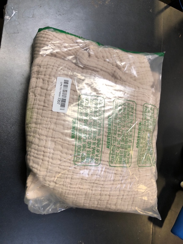 Photo 1 of 100% Cotton Blanket Large 50"x 70", 6 Layers Muslin Blankets, Cooling and Soft Throw Blanket for Bed and Couch, Breathable Quilt Bedspread, Gauze Bedding for Adults, Oatmeal, Beige Linen