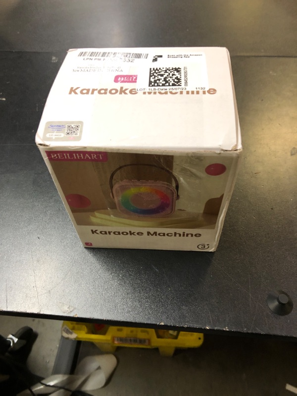 Photo 1 of Karaoke Machine, Portable Bluetooth Speaker with 2 Wireless Microphones for Kids, Karaoke Toys Gifts Toys for Girls Boys Family Home Party (Blue)