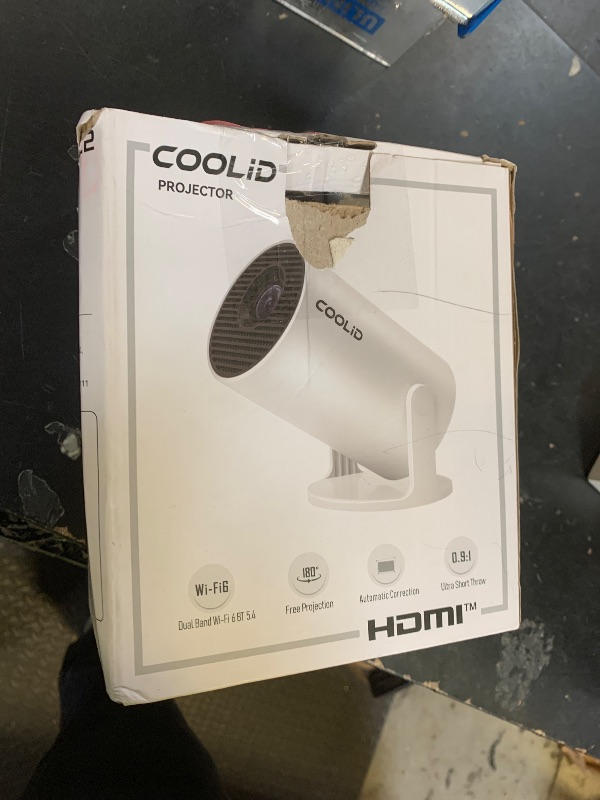 Photo 1 of [Built-in Apps & 2026 Upgraded] Mini Projector Support 4K 1080P Auto Keystone 180° Rotatable with WiFi 6 and Bluetooth 5.4, Projector Portable Compatibile with HDMI/TV Stick/Memory Stick/Laptop-White