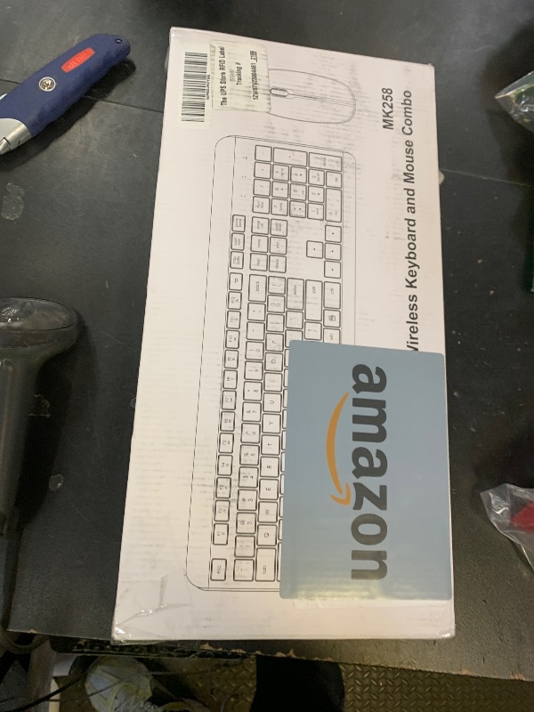 Photo 1 of Wireless Keyboard and Mouse Combo, Full Size Silent Ergonomic Keyboard and Mouse, Long Battery Life, Optical Mouse, 2.4G Lag-Free Cordless Mice Keyboard for Computer, Mac, Laptop, PC, Windows