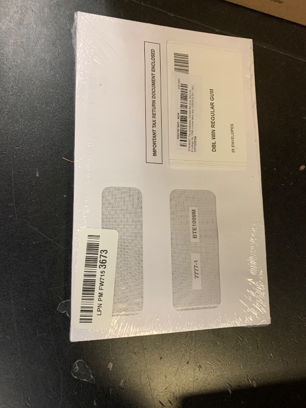 Photo 1 of 1099 MISC Tax envelopes, Double-Window Security Envelope for 1099 income Misc And 1099-R & DIV - INT, 1095 C Tax Form,5 5/8 Inch x 9 Inch, Gummed Flap, 25 Form Envelopes