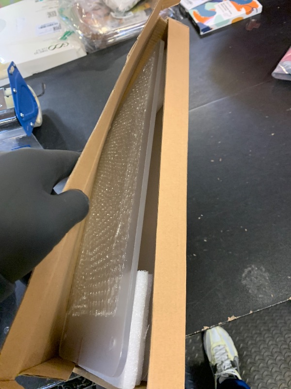 Photo 1 of 2 Pcs 16 Inch Extra Large Acrylic Risers Display Stands Rectangular 4-leg Acrylic Plant Stand, 6mm Thick Clear Shelf Riser Display Stands for Decor Collectibles Figures and Item Photography