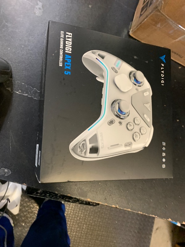 Photo 1 of FLYDIGI Apex 5 PC Controller, Forceflex Joystick 2.0, ForceAdapt Triggers, 3ms Ultra-Low Latency, RGB Light Bar, Full-Color LCD Display,1500mAh Battery PC/NS/Android/TV