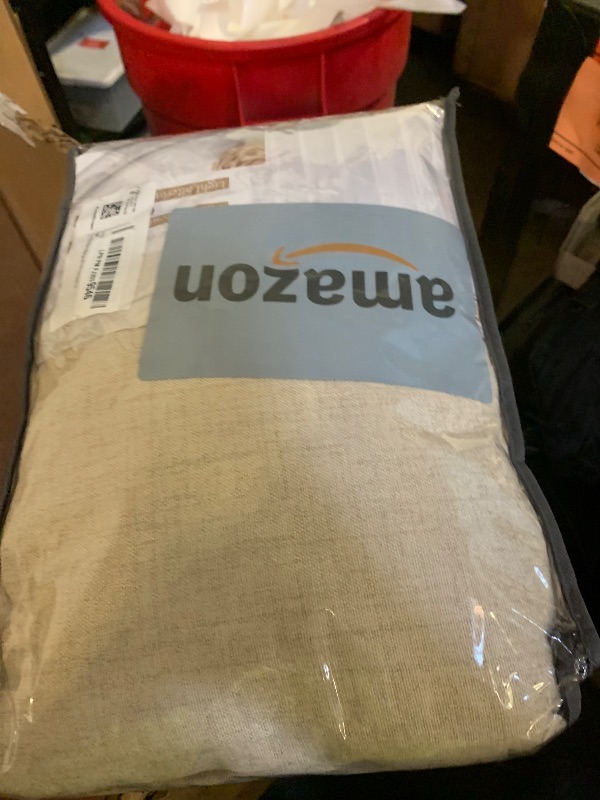 Photo 1 of PleatedDrapes Light Flax Sheer Pinch Pleated Drapes 105 Inches Long for Living Room, Elegant Warm Beige Light-Filtering Semi Through Boho Curtains Office 104-105 Inch Large Window Curtain 2 Panels Set