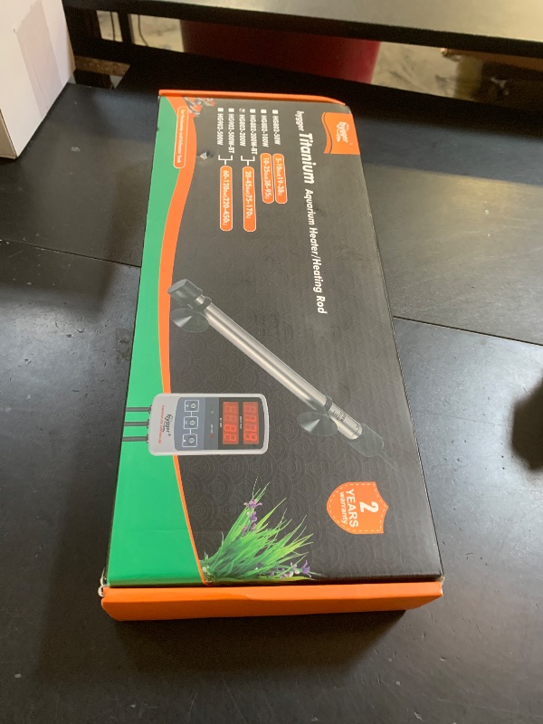 Photo 1 of hygger 200W Titanium Aquarium Heater for Salt Water and Fresh Water, Digital Submersible Heater with External IC Thermostat Controller and Thermometer, for Fish Tank 20-45 Gallon