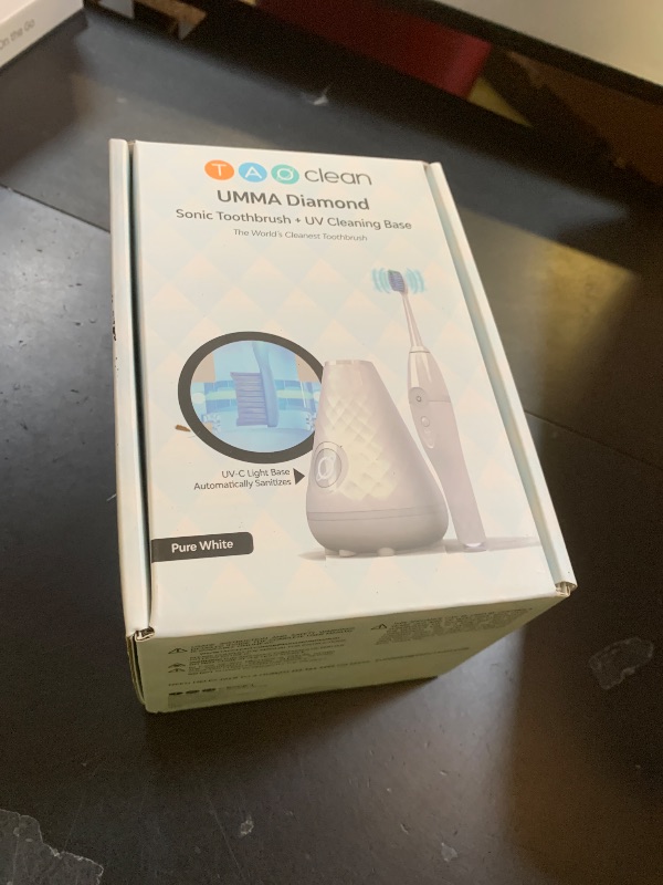 Photo 1 of Tao Clean UV Sanitizing Sonic Toothbrush and Cleaning Station, Electric Toothbrush, Dual Speed Setting, White
