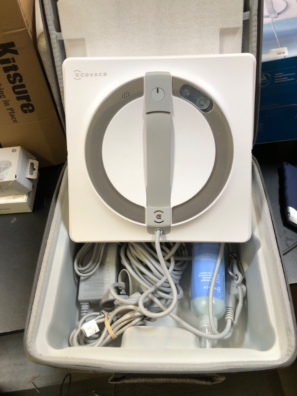 Photo 1 of ECOVACS WINBOT W2 PRO Window Cleaning Robot, 3 Nozzles Water Sprayer, 10-Level Protection, Win-SLAM 4.0 Path Planning, Steady-Climbing, Edge Detection, App Control