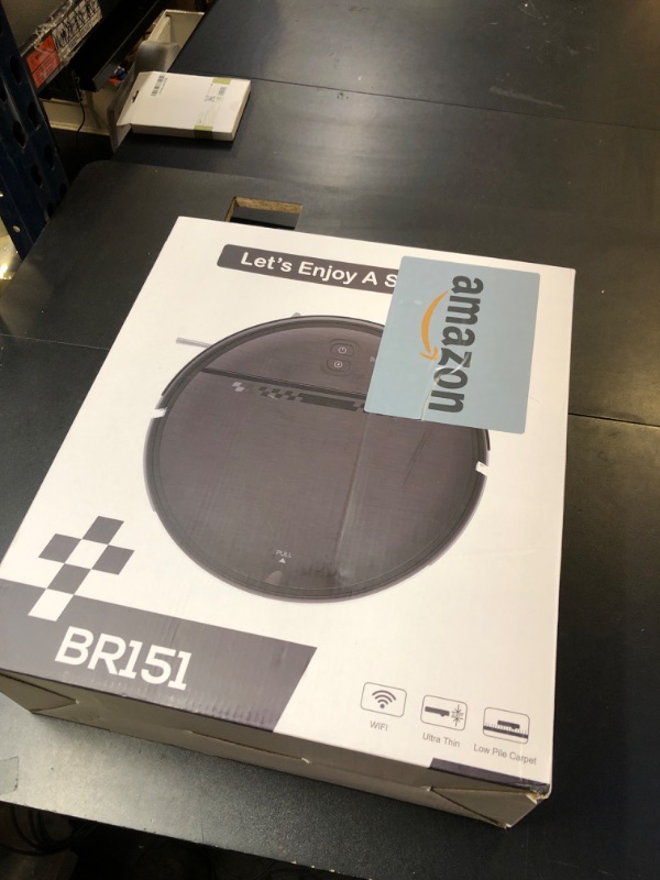 Photo 1 of Robot Vacuum and Mop Combo, 2-in-1 Mopping Robot Vacuum Cleaner with 2300Pa Suction, 2.87'' Slim Design, Wi-Fi/App/Voice Control, 3D Obstacle Avoidance&Self-Charging for Hard Floors, Carpets, Pet Hair