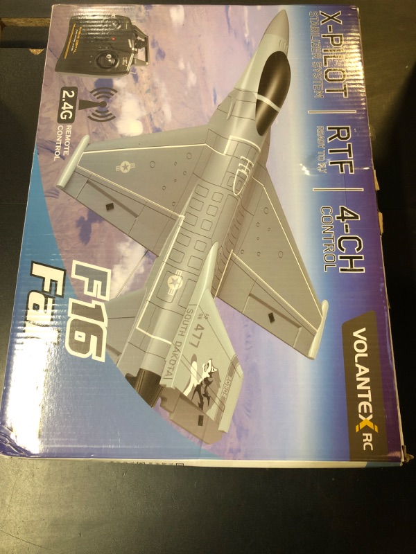 Photo 1 of volantexrc 4CH RC Plane 2.4GHz Jet F-16 Fighting Falcon RC Airplane Fighter Ready to Fly with Xpilot Stabilizer System, One Key Aerobatic Perfect for Adults ?Gray?