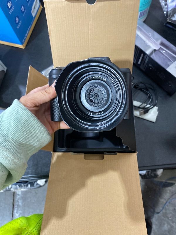 Photo 1 of 4K Digital Camera for Photography, Autofocus 56MP Vlogging Camera for YouTube/Content Creators/Travel, 16X Zoom Video Camera with 3" 180°Flip Screen & Lens Hood, Gift Ideas for Teens & Beginners