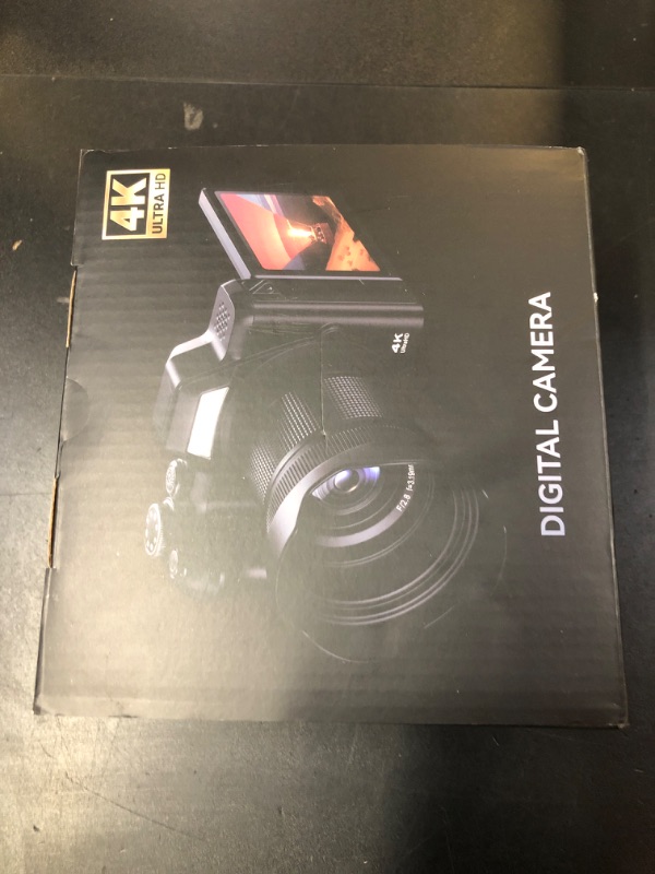 Photo 1 of 4K Digital Camera for Photography, Autofocus 56MP Vlogging Camera for YouTube/Content Creators/Travel, 16X Zoom Video Camera with 3" 180°Flip Screen & Lens Hood, Gift Ideas for Teens & Beginners