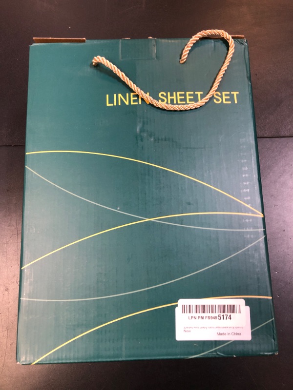 Photo 1 of SONORO KATE 100% French Pure Linen Sheets, Breathable and Durable Linen Queen Size Sheets, Anti-Tear Linen Bed Sheets, Machine Washable, 16 Inch Deep Pocket - 4 Piece (Dark Grey, Queen)