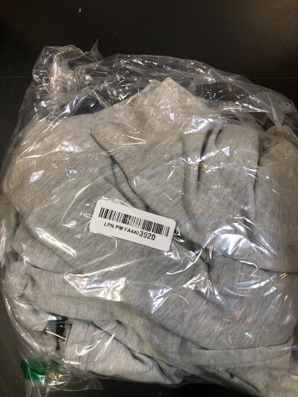 Photo 1 of PINSV Women's Sweatsuits Sets 2 Piece Outfits Drawstring Hoodies Stacked Jogger Sweatpants Tracksuits Casual Set Grey M