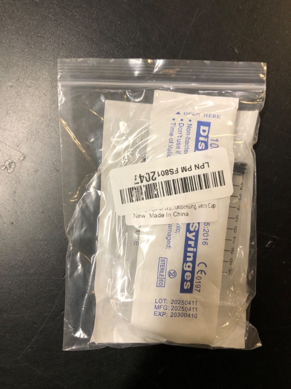 Photo 1 of 10ml Syringe for Liquid, Oral, Scientific Labs, Measurement, Dispensing, with Cap- 3 Pack
