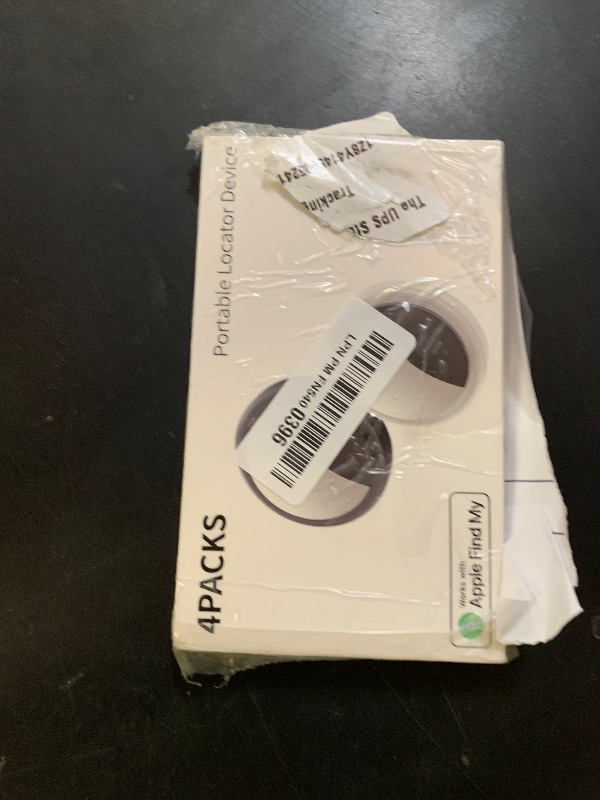 Photo 1 of 4 Packs Air Tracker Tags Compatible with Apple Find My (iOS Only), Bluetooth Tracker, Smart Keys Finder and Item Locator with Waterproof Case for Wallet Luggage Pet Backpack 2W2B