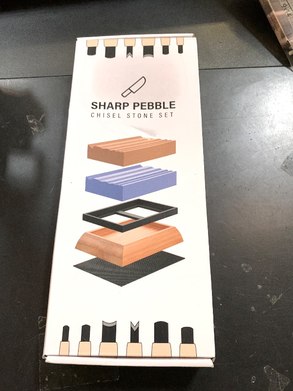 Photo 1 of Sharp Pebble Sharpening Stones for Wood Carving Tools-Two Whetstones Grit 400 & 1000 Gouge Sharpener- Waterstone Sharpening System for Wood Carving Knives & Chisels with Non-Slip Bamboo Base